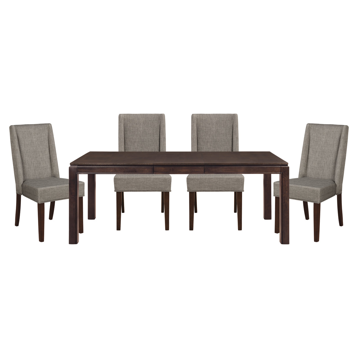 Kavanaugh Dark Brown 5-Piece 78" Extendable Dining Table from Homelegance - Luna Furniture