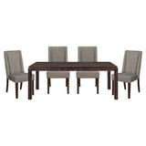 Kavanaugh Dark Brown 5-Piece 78" Extendable Dining Table from Homelegance - Luna Furniture