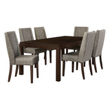 Kavanaugh Dark Brown 7-Piece 78" Extendable Dining Table from Homelegance - Luna Furniture
