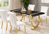 Horley Gold/Black 5-Piece Dining Room Set