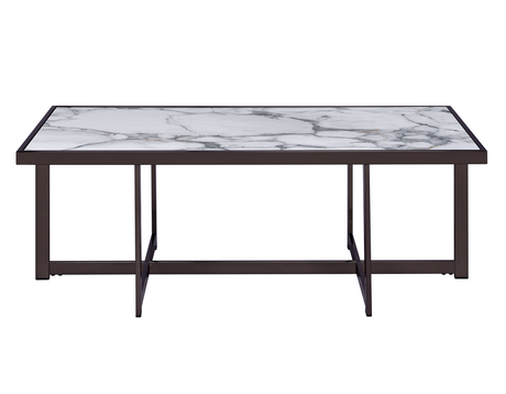 Kayley 47.5″ Sintered Stone Cocktail Table from Steve Silver - Luna Furniture