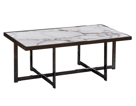 Kayley 47.5″ Sintered Stone Cocktail Table from Steve Silver - Luna Furniture