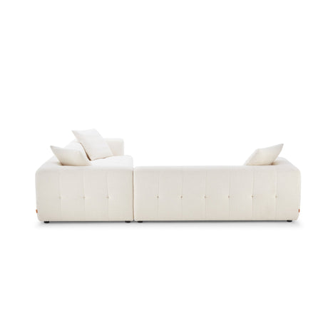 Kaynes Ivory Boucle Corner Sectional Sofa from Midinmod - Luna Furniture