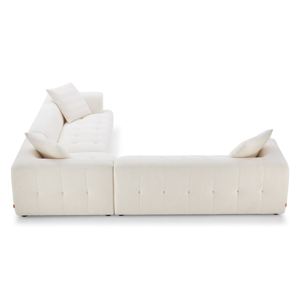 Kaynes Ivory Boucle Corner Sectional Sofa from Midinmod - Luna Furniture
