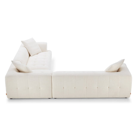 Kaynes Ivory Boucle Corner Sectional Sofa from Midinmod - Luna Furniture