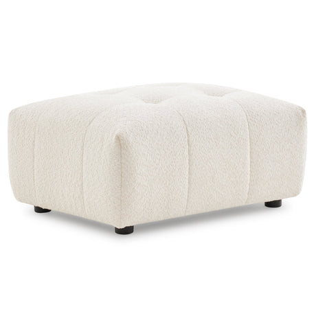 Kaynes Ivory Chic Tufted Boucle Ottoman from Midinmod - Luna Furniture