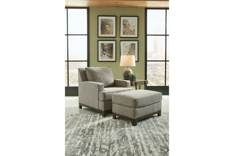Kaywood Granite Chair and Ottoman from Ashley - Luna Furniture