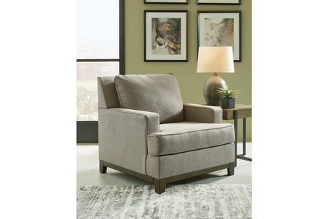 Kaywood Granite Chair and Ottoman from Ashley - Luna Furniture