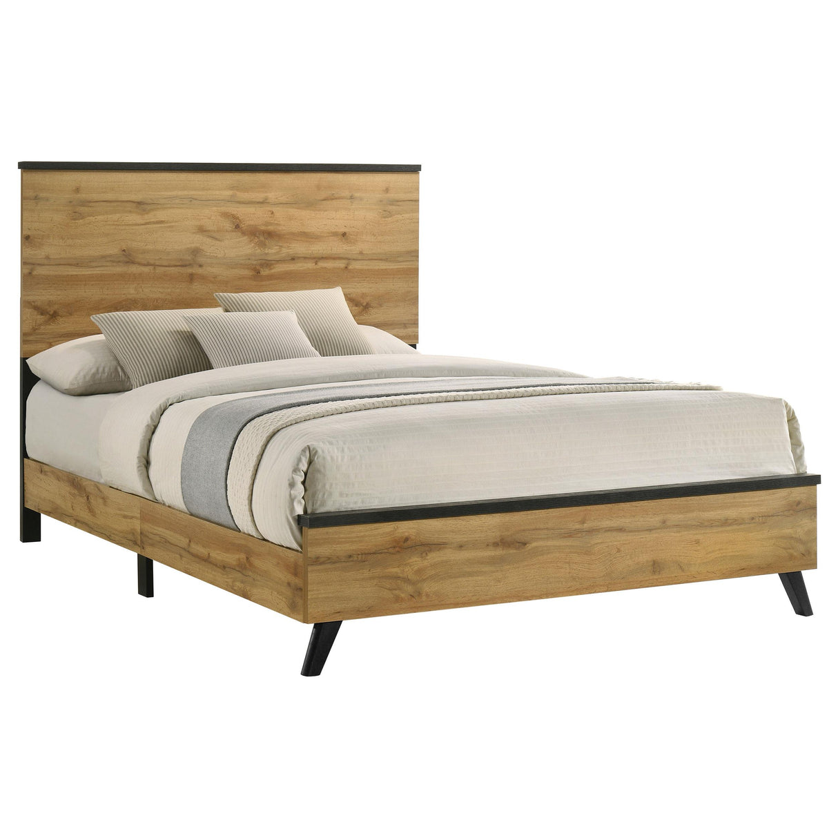 Kaywood Natural Pine 51-inch Queen Panel Bed from Coaster - Luna Furniture