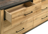 Kaywood Natural Pine 6-Drawer Dresser and Mirror from Coaster - Luna Furniture