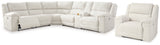 Keensburg 3-Piece Sectional with Recliner in Linen from Ashley - Luna Furniture