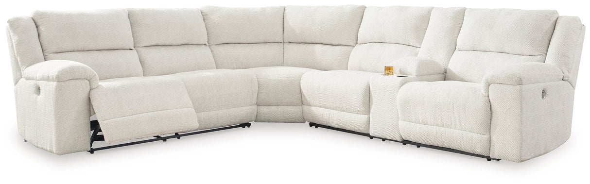 Keensburg 3-Piece Sectional with Recliner in Linen from Ashley - Luna Furniture