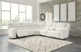 Keensburg 3-Piece Sectional with Recliner in Linen from Ashley - Luna Furniture
