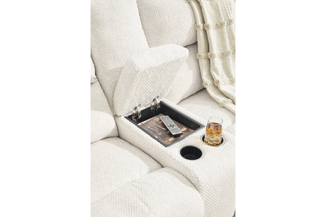 Keensburg Linen 3-Piece Power Reclining Sectional from Ashley - Luna Furniture