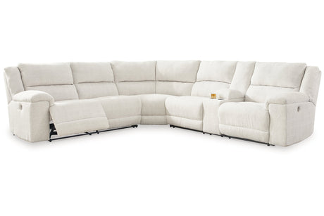 Keensburg Linen 3-Piece Power Reclining Sectional from Ashley - Luna Furniture