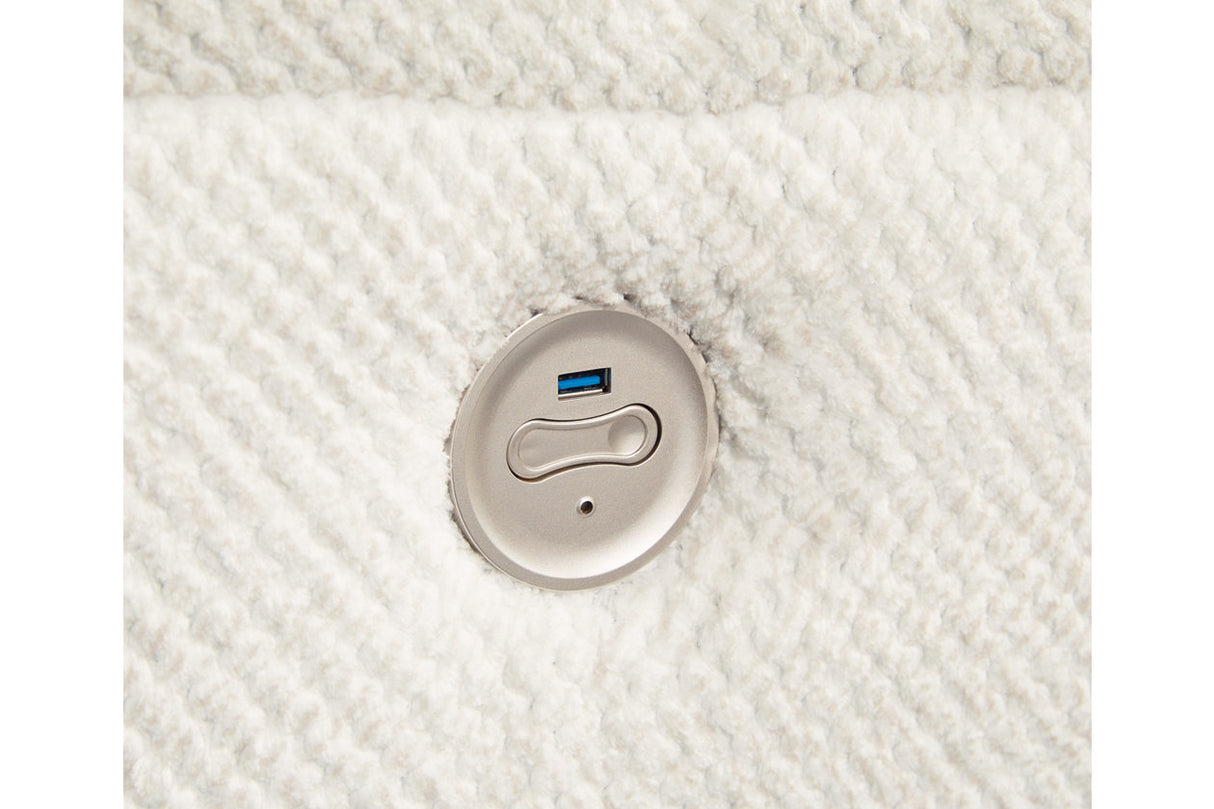 Keensburg Linen 3-Piece Power Reclining Sectional from Ashley - Luna Furniture