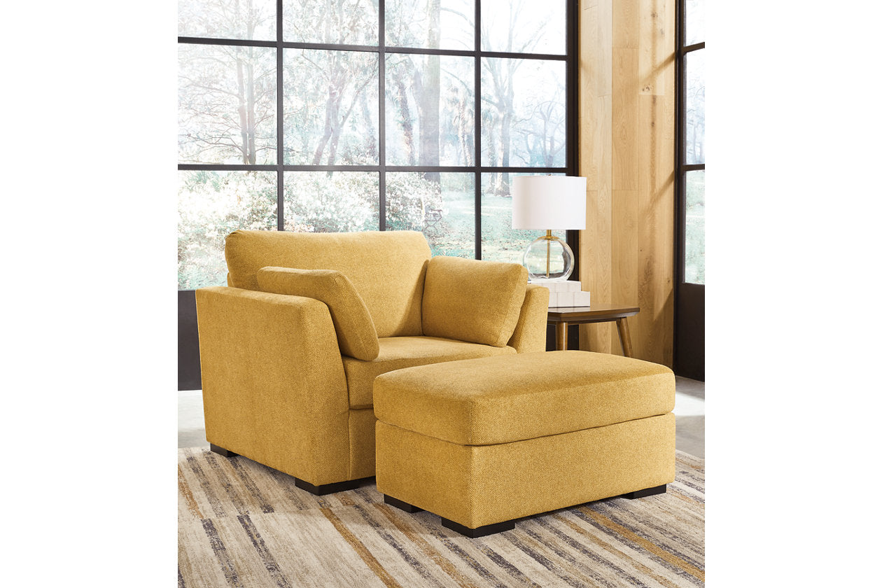 Ashley Keerwick Oversized Chair and Ottoman – Luna Furniture