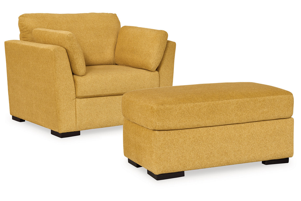 Ashley Keerwick Oversized Chair and Ottoman – Luna Furniture