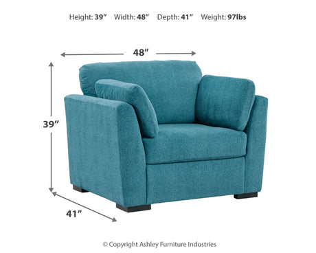 Keerwick Teal Sofa and Oversized Chair from Ashley - Luna Furniture