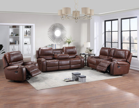 Keily Brown 3-Piece Manual Reclining Living Room Set from Steve Silver - Luna Furniture