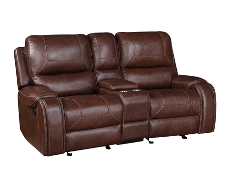 Keily Brown Manual Glider Reclining Loveseat from Steve Silver - Luna Furniture