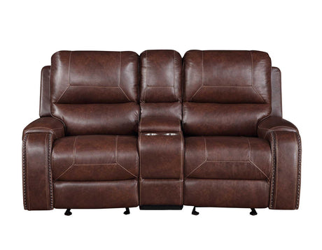 Keily Brown Manual Glider Reclining Loveseat from Steve Silver - Luna Furniture