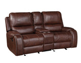 Keily Brown Manual Glider Reclining Loveseat from Steve Silver - Luna Furniture
