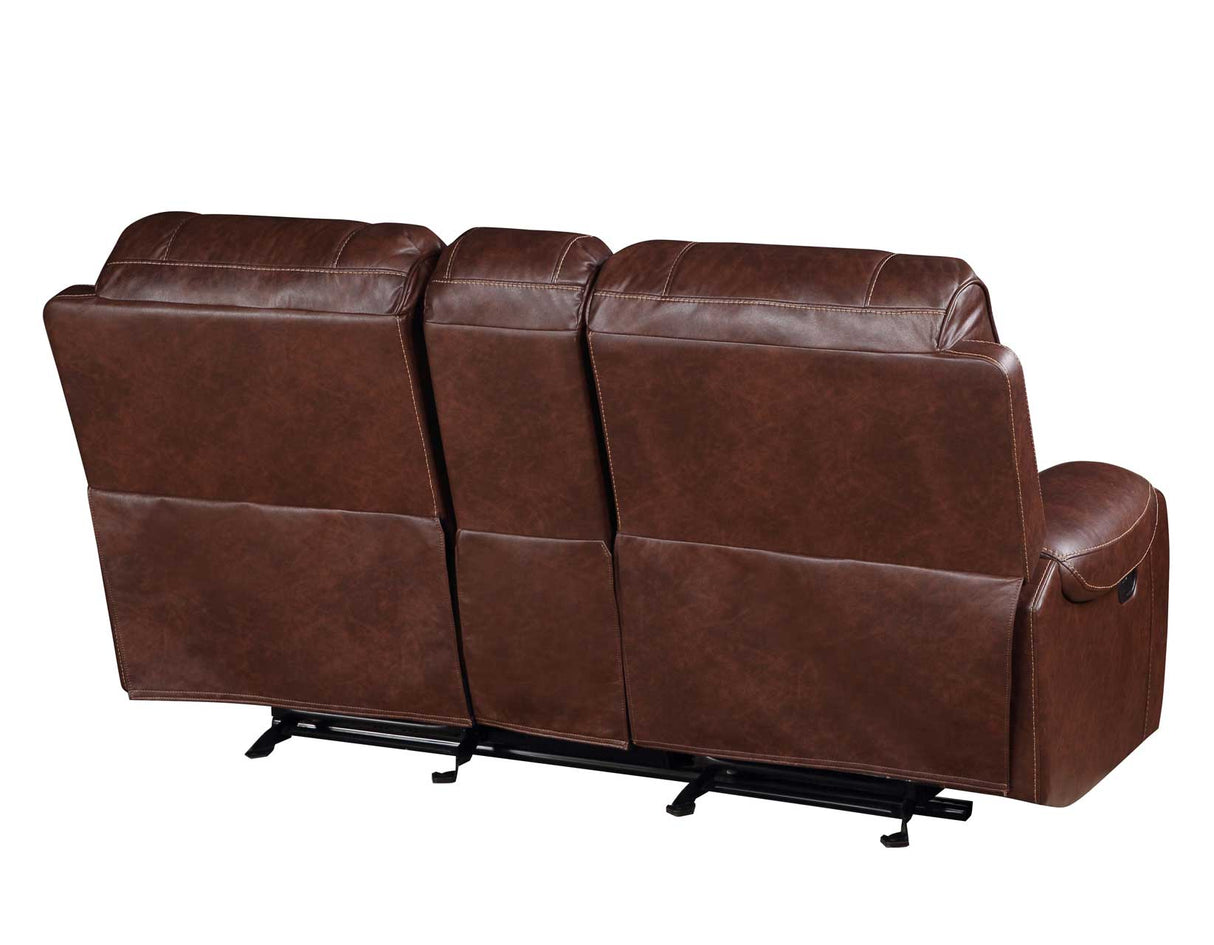 Keily Brown Manual Glider Reclining Loveseat from Steve Silver - Luna Furniture