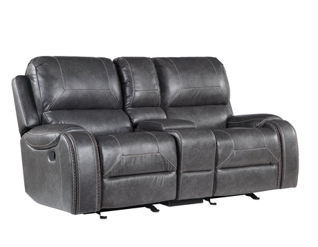 Keily Gray Manual Glider Reclining Loveseat from Steve Silver - Luna Furniture