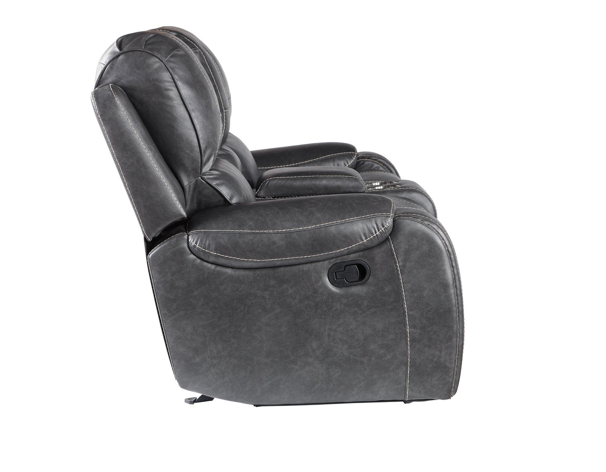 Keily Gray Manual Glider Reclining Loveseat from Steve Silver - Luna Furniture