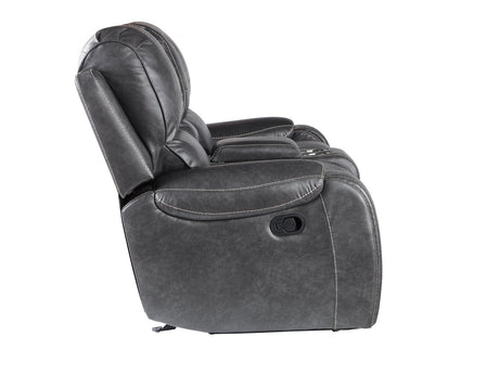 Keily Gray Manual Glider Reclining Loveseat from Steve Silver - Luna Furniture