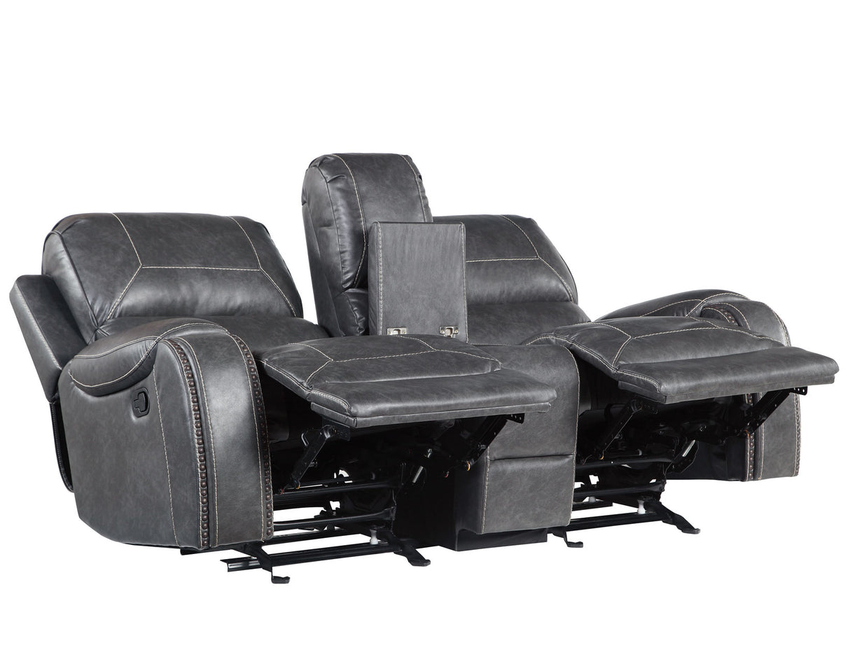 Keily Gray Manual Glider Reclining Loveseat from Steve Silver - Luna Furniture