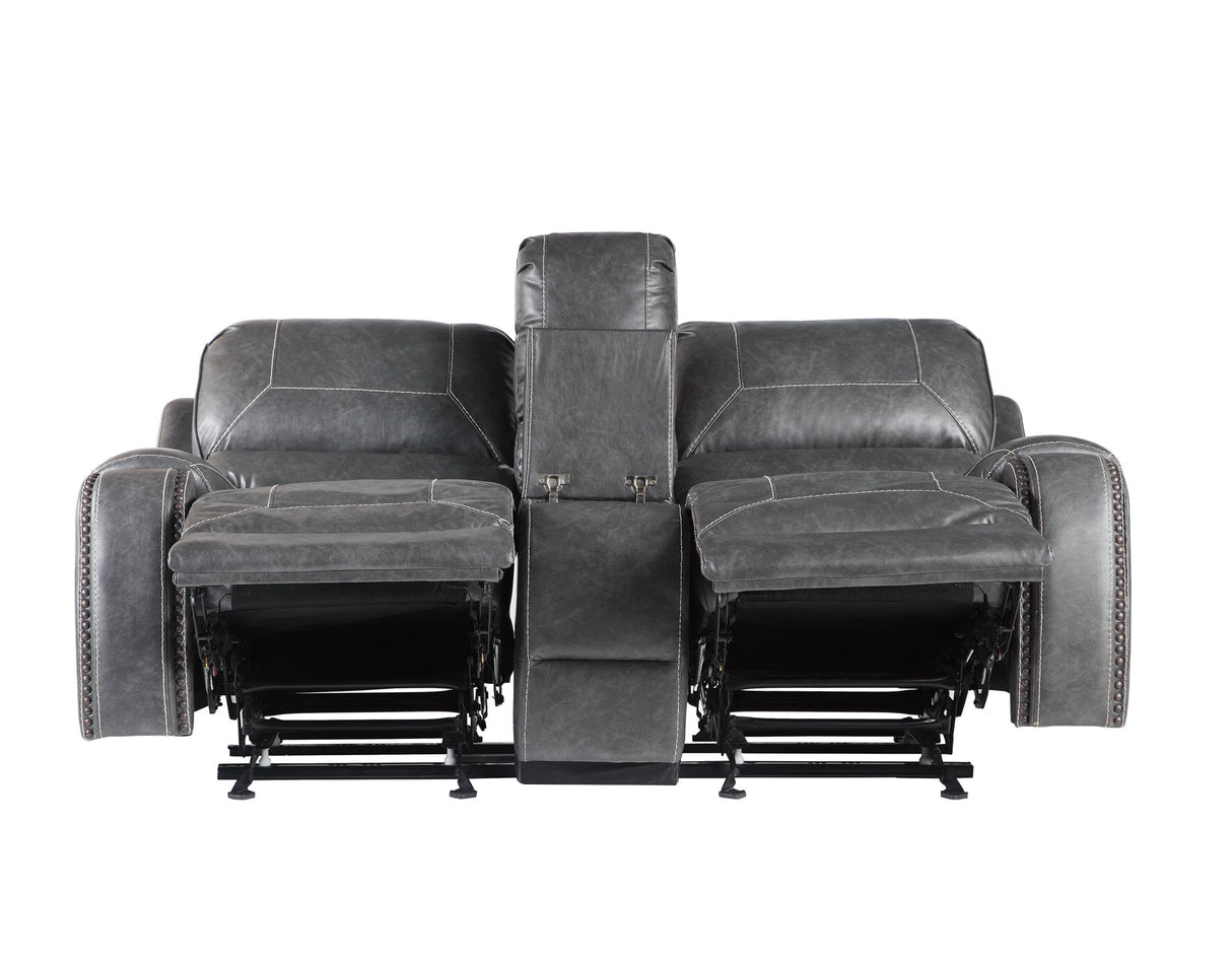 Keily Gray Manual Glider Reclining Loveseat from Steve Silver - Luna Furniture