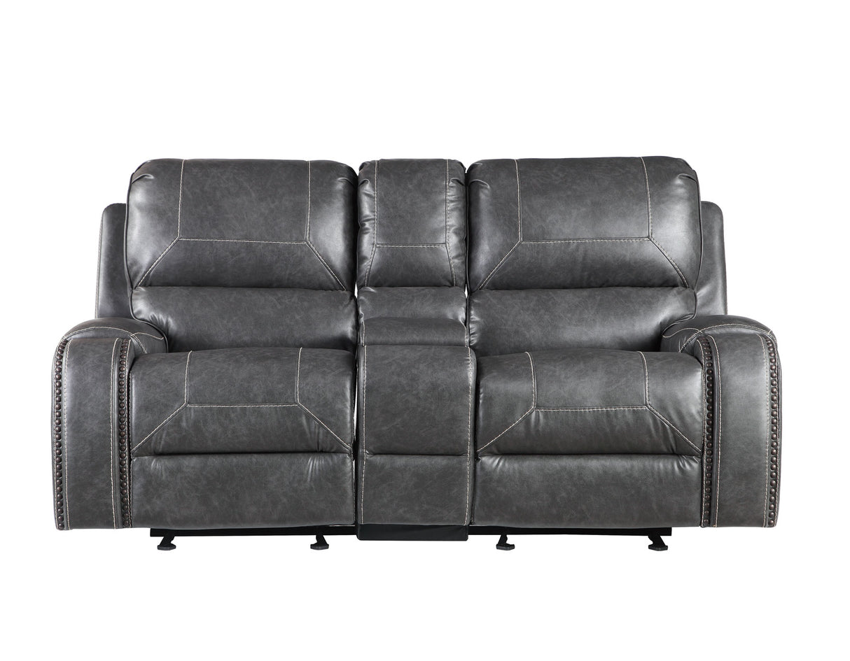 Keily Gray Manual Glider Reclining Loveseat from Steve Silver - Luna Furniture