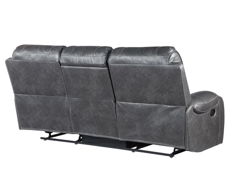 Keily Gray Reclining Sofa with Drop-Down Table from Steve Silver - Luna Furniture