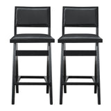 Keira Black PU Bar Stool (Set of 2) from Midinmod - Luna Furniture