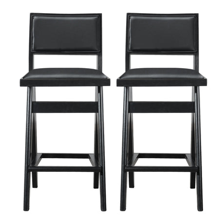 Keira Black PU Bar Stool (Set of 2) from Midinmod - Luna Furniture