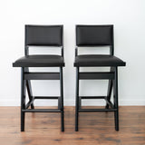 Keira Black PU Bar Stool (Set of 2) from Midinmod - Luna Furniture