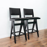 Keira Black PU Bar Stool (Set of 2) from Midinmod - Luna Furniture