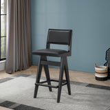 Keira Black PU Bar Stool (Set of 2) from Midinmod - Luna Furniture