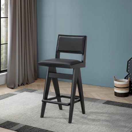 Keira Black PU Bar Stool (Set of 2) from Midinmod - Luna Furniture