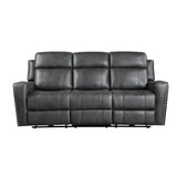 Kellen Smoky Gray Double Reclining Sofa from Homelegance - Luna Furniture