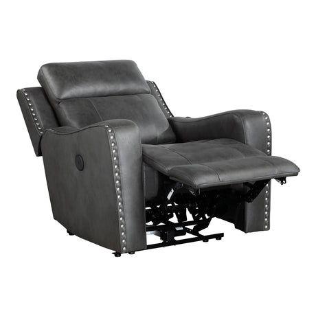 Kellen Smoky Gray Power Double Reclining Living Room Set from Homelegance - Luna Furniture