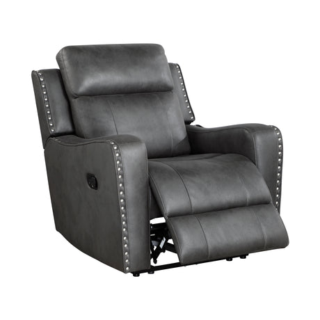 Kellen Smoky Gray Reclining Chair from Homelegance - Luna Furniture