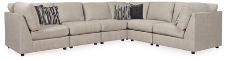 Kellway Bisque 6-Piece Sectional with Ottoman from Ashley - Luna Furniture