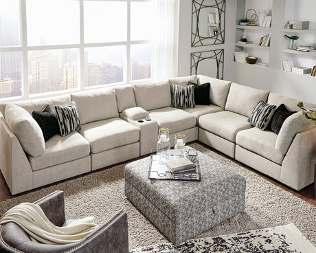 Kellway Bisque 7-Piece Sectional with Ottoman from Ashley - Luna Furniture