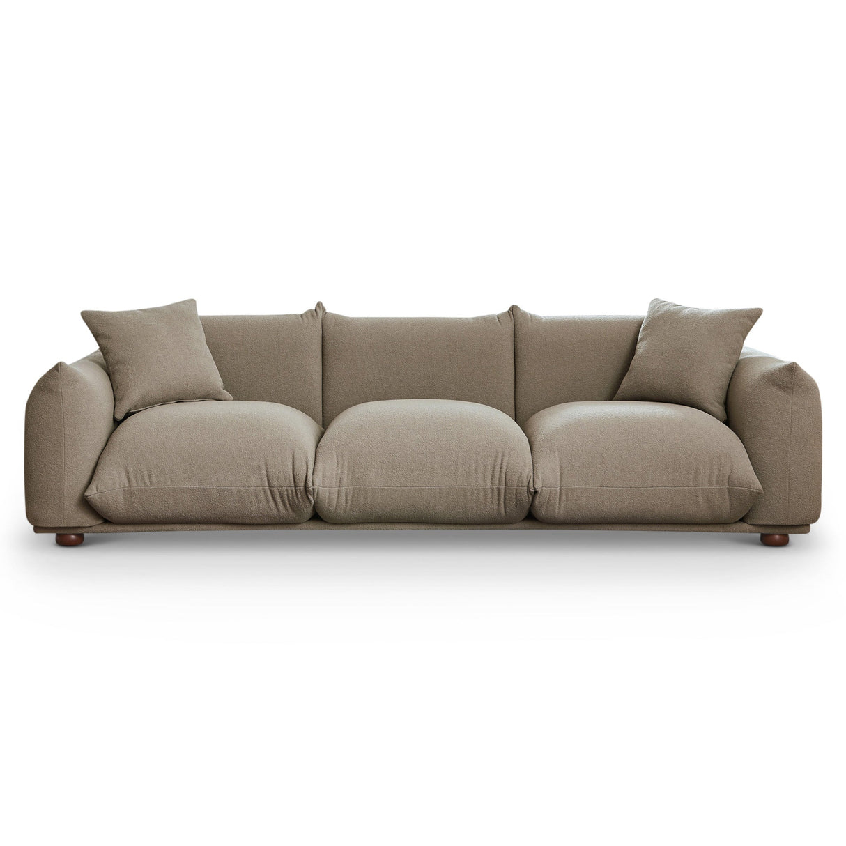 Kely 100'' Mocha Boucle Upholstered Sofa from Midinmod - Luna Furniture