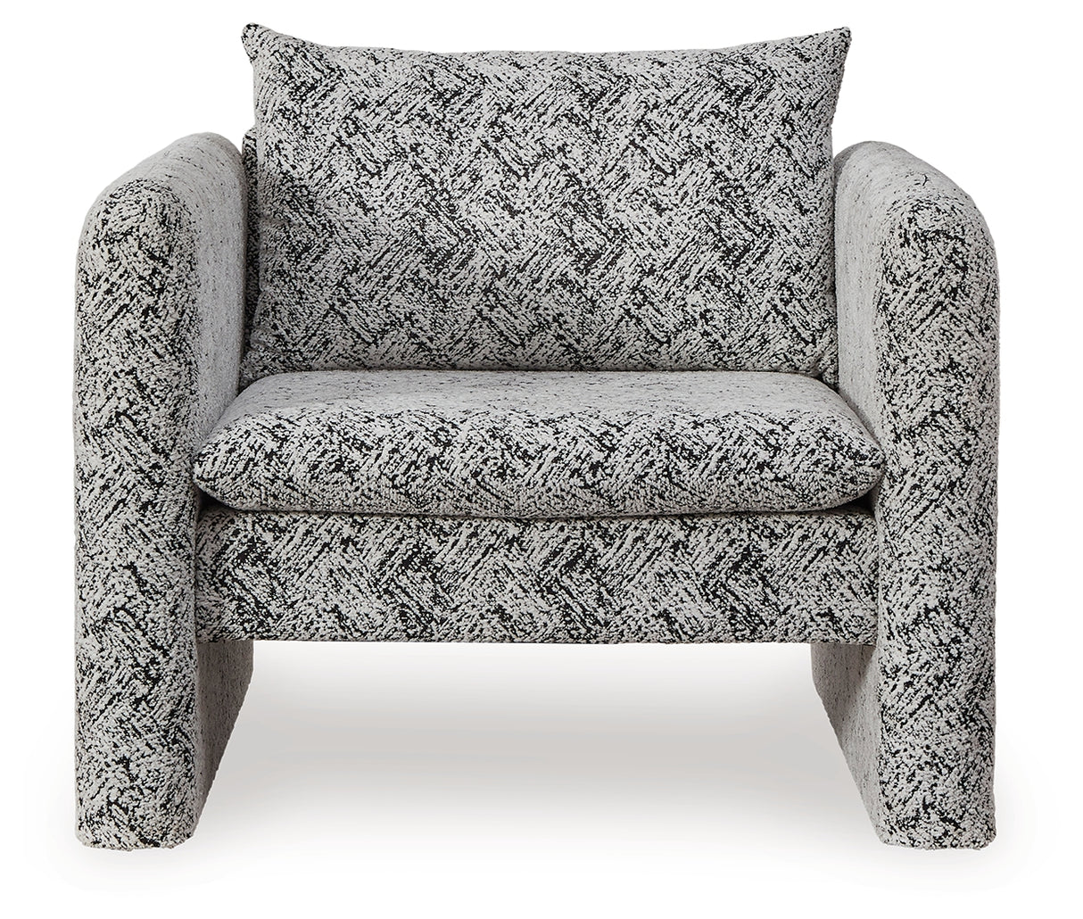 Kenbell Black/White Accent Chair from Ashley - Luna Furniture