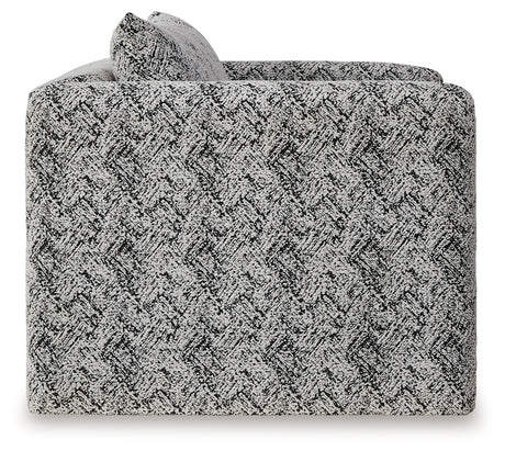 Kenbell Black/White Accent Chair from Ashley - Luna Furniture