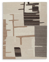 Kencher Beige/Brown Large Rug from Ashley Furniture - Luna Furniture